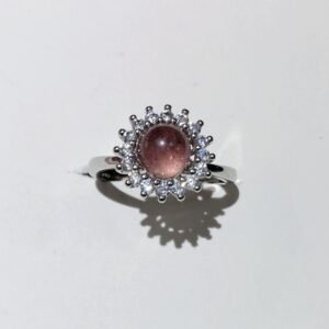 Pink strawberry quartz Ring 02