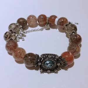 Golden rutilated quartz DIY bracelet 03