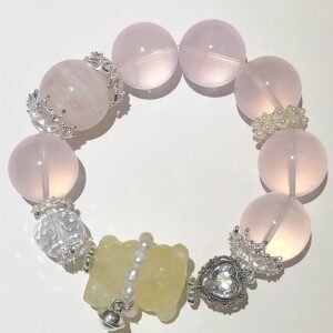Rose quartz bracelet 06