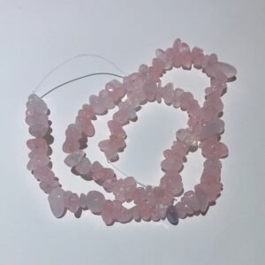 Rose quartz chip beads stripe 01