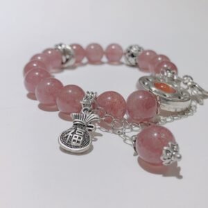 Strawberry quartz bracelet 02